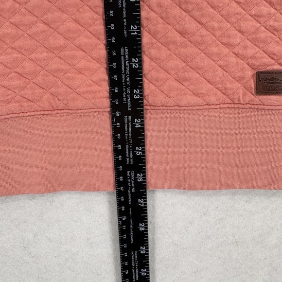 L.L.Bean Quilted Quarter-Zip Pullover Womens Medium Tall Pink Mock Neck Pullover - Picture 7 of 12